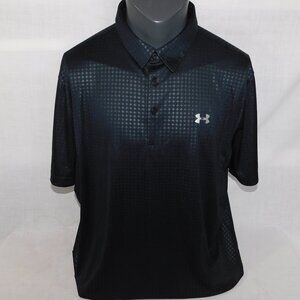 Under Armour ColdBlack heatgear Loose Mens 2XL Black Golf Polo Shirt